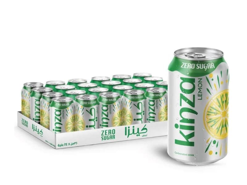 Kinza Lemon Zero CSD - 320ml x 24 Pcs
