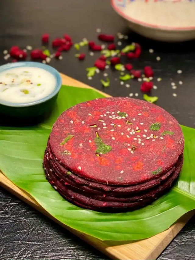 BEETROOT UTTAPAM SOUTH INDIAN BREAKFAST