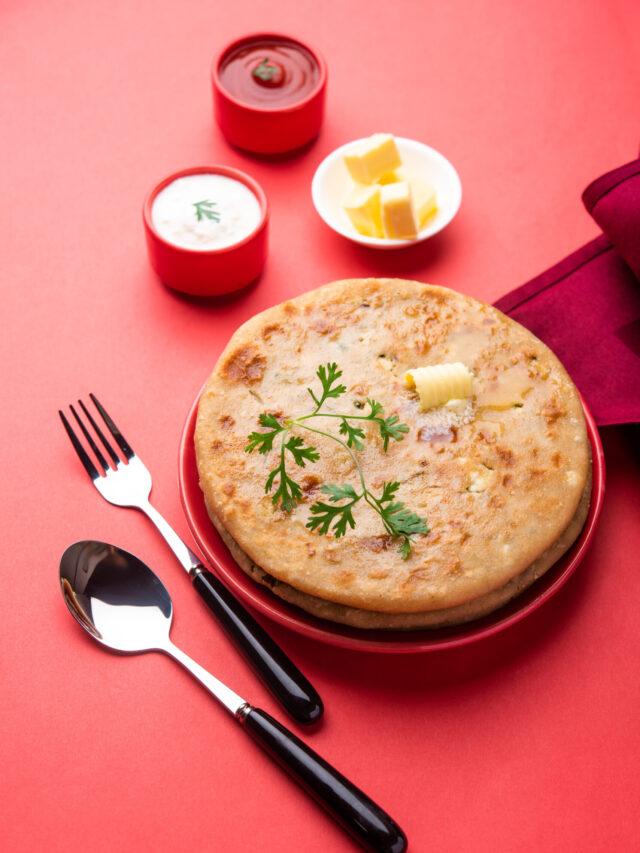 PANEER PARATHA POPULAR INDIAN FLATEBREAD